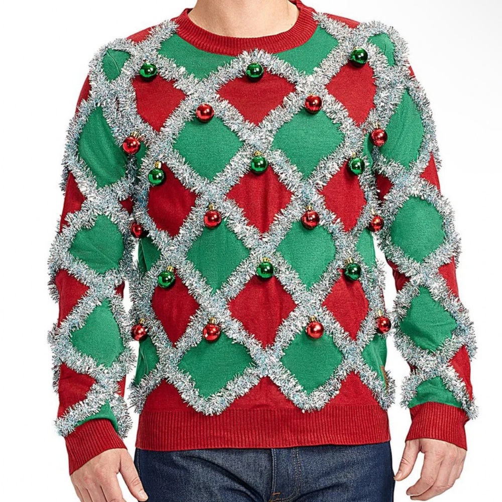 TIPSY ELVES MENS UGLY SWEATER NEW